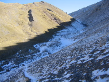 Baixant pel vessant nord de la Serra Pedregosa