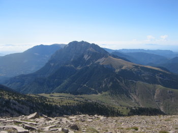 Pedraforca vist des del cim del Costa Cabirolera