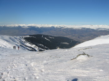 Vista cap al nord, poc abans del cim