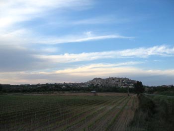 Horta de Sant Joan al capvespre