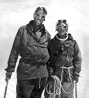 Edmund Hillary i Tenzig Norgay (foto Kairn.com)