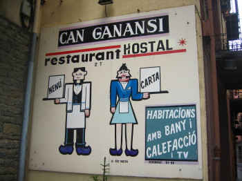 Cartell de l'Hostal Can Ganansi